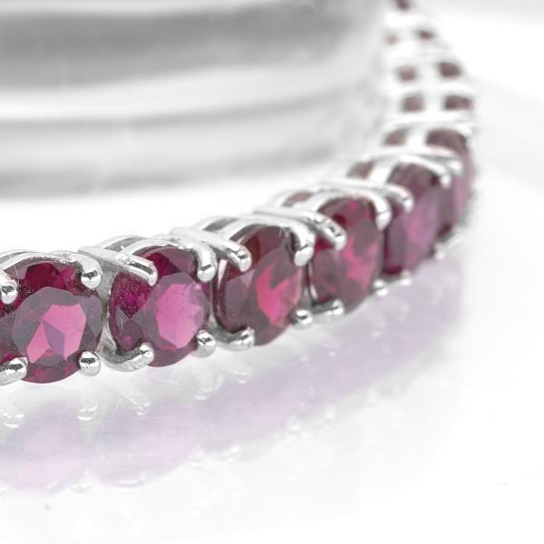Silver rhodolite bangle Sincerity